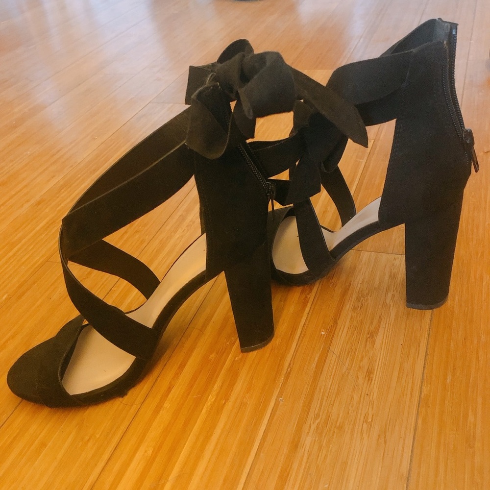 Black Strappy Heels